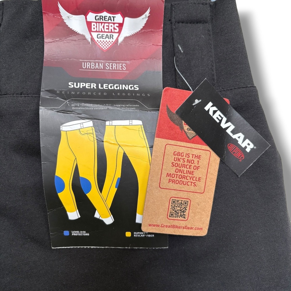 Great Bikers Gear Urban Series Super Leggings Black Kevlar Reinforced Level 2 CE